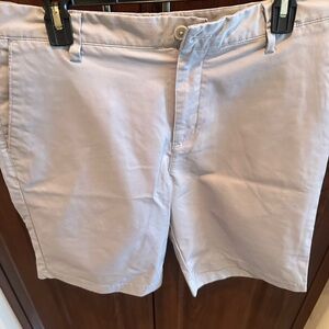 adidas Men's Light Gray Flat Front Shorts